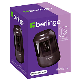 Точилка электрическая Berlingo "xBlade 100" 1 отверстие, с контейнером, картон. упаковка