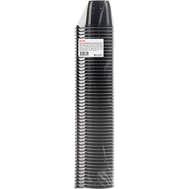 Чашка одноразовая пластиковая 200 мл коричневая/белая 50 штук в упаковке Комус