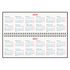 Планинг датированный 2026 305х140 мм GALANT "Ritter", под кожу, черный, 117238