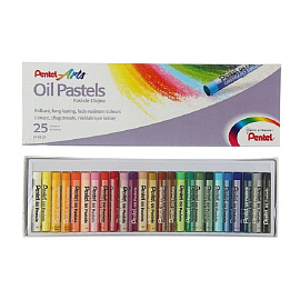 Пастель масляная Pentel Arts круглая 25 цветов фото Пастель масляная Pentel Arts круглая 25 цветов