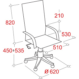 Кресло для руководителя Easy Chair EChair-528 ML белое (натуральная кожа с компаньоном, алюминий)