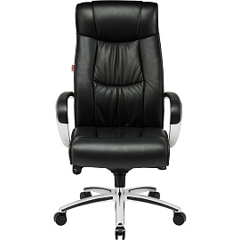 Кресло для руководителя Easy Chair 534 TL черное (натуральная кожа с компаньоном, металл)