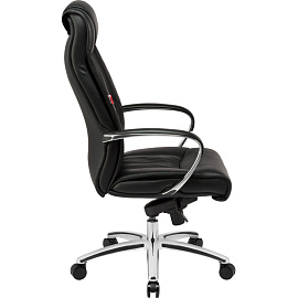 Кресло для руководителя Easy Chair 534 TL черное (натуральная кожа с компаньоном, металл)