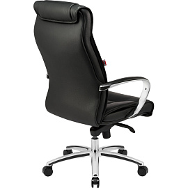 Кресло для руководителя Easy Chair 534 TL черное (натуральная кожа с компаньоном, металл)