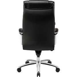 Кресло для руководителя Easy Chair 534 TL черное (натуральная кожа с компаньоном, металл)