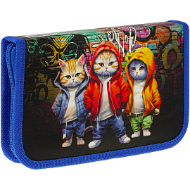 Пенал 1 отделение, 190*115 ArtSpace "Friends", ламинированный картон, софт-тач