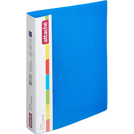 Папка на 2-х кольцах Attache 42 синяя до 250 листов (пластик 0.7 мм)