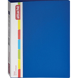 Папка на 4-х кольцах Attache 32 мм синяя до 150 листов (пластик 0.7 мм) фото Папка на 4-х кольцах Attache 32 мм синяя до 150 листов (пластик 0.7 мм)