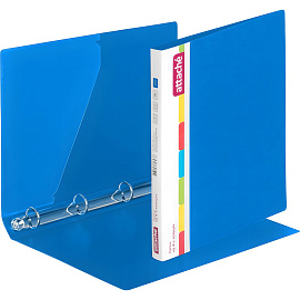 Папка на 4-х кольцах Attache 32 мм синяя до 200 листов (пластик 0.7 мм)