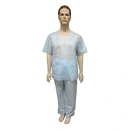 Костюм одноразовый хирургический Гекса стерильный размер 56-58 (рубашка, брюки) фото Костюм одноразовый хирургический Гекса стерильный размер 56-58 (рубашка, брюки)