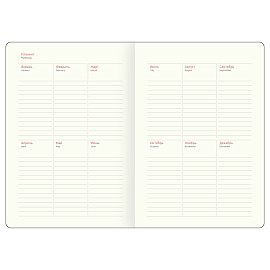 Ежедневник недатированный, А5, 136л., твердый переплет, кожзам, Greenwich Line "Fascia. Graphite", магнитная застежка, цветной срез