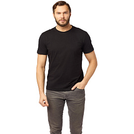 Футболка черная короткий рукав 100% хлопок (размер 44-46 (М))