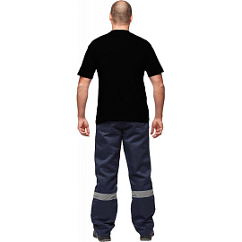 Футболка черная короткий рукав 100% хлопок (размер 56-58 (XXL))