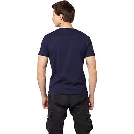 Футболка темно-синяя короткий рукав 100% хлопок (размер 52-54 (XL))