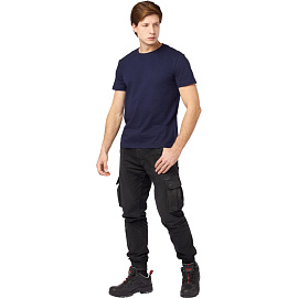 Футболка темно-синяя короткий рукав 100% хлопок (размер 60-62 (XXXL))