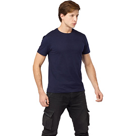 Футболка темно-синяя короткий рукав 100% хлопок (размер 60-62 (XXXL))