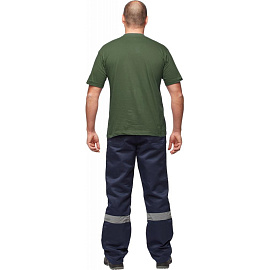 Футболка темно-зеленая короткий рукав 100% хлопок (размер 48-50 (L))