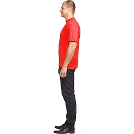 Футболка красная короткий рукав 100% хлопок (размер 48-50 (L))