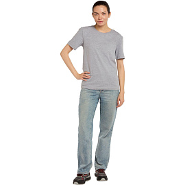 Футболка серый меланж короткий рукав 100% хлопок (размер 52-54 (XL))