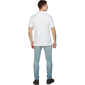 Футболка поло белая короткий рукав (размер S)