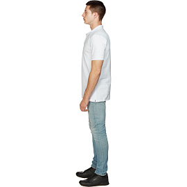 Футболка поло белая короткий рукав (размер XL)