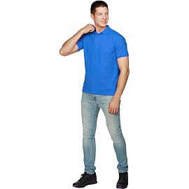 Футболка поло васильковая короткий рукав (размер L)