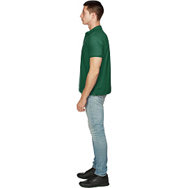 Футболка поло тёмно-зелёная короткий рукав (размер L)