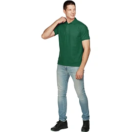 Футболка поло тёмно-зелёная короткий рукав (размер XL)