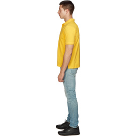 Футболка поло жёлтая короткий рукав (размер XXXL)