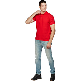 Футболка поло красная короткий рукав (размер S)