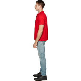 Футболка поло красная короткий рукав (размер XL)