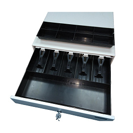 Денежный ящик Меркурий-100 428х432х88 мм белый