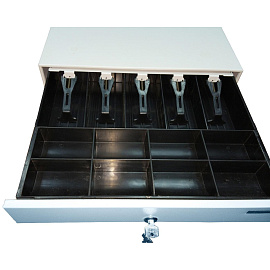 Денежный ящик Меркурий-100 428х432х88 мм белый