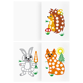 Раскраска пальчиковая А5, 8 стр., ТРИ СОВЫ "Рисуем пальчиками. Выпуск 1