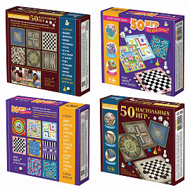 Игра настольная "50 игр для всей семьи", АССОРТИ, 10 КОР