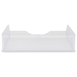 Лоток горизонтальный для бумаг "Дельта", А4 (315х250х60 мм), прозрачный, ЛТГ-30463