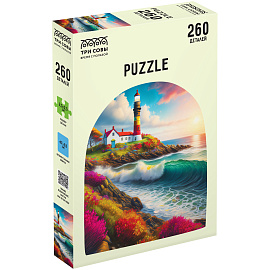 Пазл 260 эл. ТРИ СОВЫ "Вечерний маяк