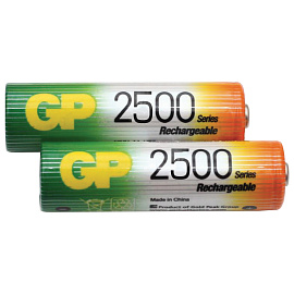 Аккумулятор AA 2450 мАч GP 2500 series 250AAHC 2 штуки в упаковке NiMh