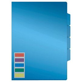 Папка-уголок OfficeSpace А4, 150мкм, 3 отделения, ассорти