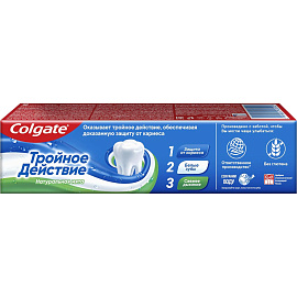 Зубная паста Тройное действие защита от кариеса мята 100 мл