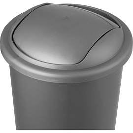 Ведро мусорное Uniplast 12 л пластик с крышкой серое (36x25.5x25.5 см)