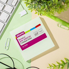 Стикеры Attache 76x76 мм пастельные салатовые (1 блок на 100 листов)