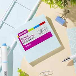 Стикеры Attache 76x76 мм пастельные голубые (1 блок на 100 листов)