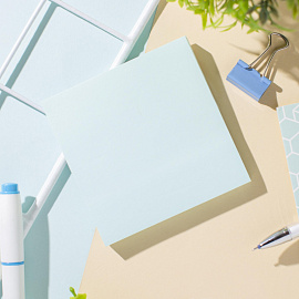 Стикеры Attache 76x76 мм пастельные голубые (1 блок на 100 листов)