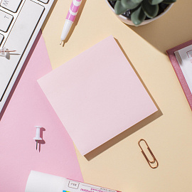 Стикеры Attache 76x76 мм пастельные розовые (1 блок на 100 листов)