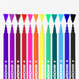 Фломастеры ЮНЛАНДИЯ 12 цветов "КЛАССНЫЕ!", вентилируемый колпачок, ПВХ, 152478