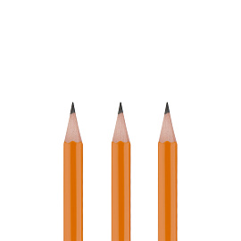 Набор карандашей ч/г Koh-I-Noor "1580" 3шт., H, HB, B, трехгранный, заточен., блистер, европодвес