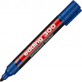 Маркер перманентный Edding E-300/3 синий (толщина линии 1,5-3 мм) круглый наконечник
