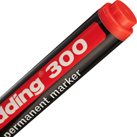 Маркер перманентный Edding красный E-300/2 (толщина линии 1,5-3 мм) круглый наконечник фото Маркер перманентный Edding красный E-300/2 (толщина линии 1,5-3 мм) круглый наконечник