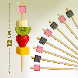 Пики для канапе бамбуковые "Кристалл", 12 см, 100 шт., КП, 138295